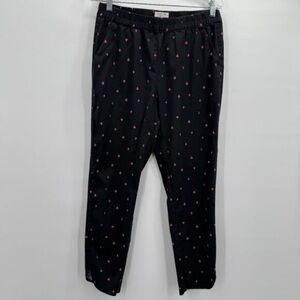 Black Pants with Red Accents